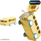 Plastic Bus Shape Sipper Bottle for Kids, Multicolor 