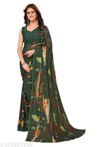 Designer Printed Georgette Saree for Women, Pack of 2 