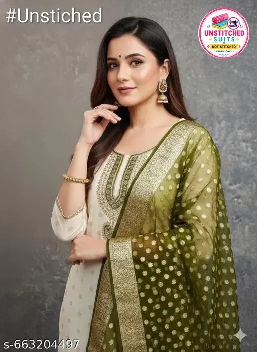 Unstitched Suits (Multicolor, 6.25 meter (L)) (Multicolor, 6.05 meter for Women (M)