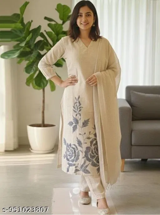 Kurti for Women (White, L)
