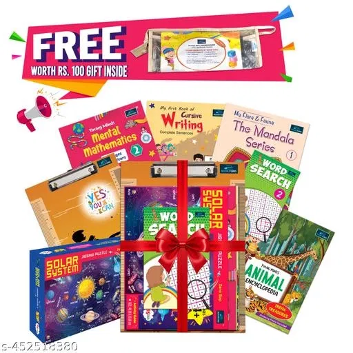 Bookford Fun Learning Gift Pack for Kids – Gold Pack (Ages 6 to 10 Years) | Educational Activity & Learning Combo | Skill-Building, Creative & Knowledge-Enhancing Gift Set for School-Age Children
