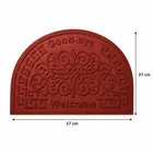 Welcome Felt D Shape Doormat [37x57] Maroon