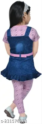 Cotton & Denim Clothing Set for Girls 