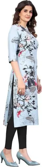 Women Crepe Printed Kurta 