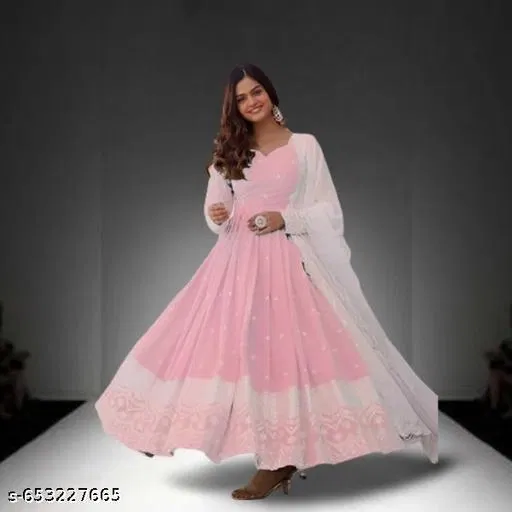 Embroidered One Piece Dress for Women (Multicolor, XXXL)