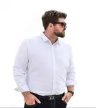 Cotton Blend Solid Full Sleeves Shirt for Men 