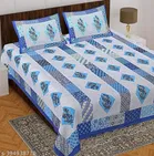 Cotton Double Bedsheet with 2 Pillow Cover 