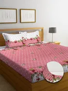 Glace Cotton Queen Size Bedsheet with 2 Pillow Cover 