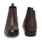 Solid Heeled Boots for Men, Synthetic Leather 