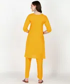 Viscose Rayon Embroidered A-Line Kurti with Pant 