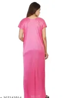 Trendy Satin Nightdress for Women, Pink 
