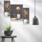 MDF 3 Pcs Designer Wall Painting for Home & Office 