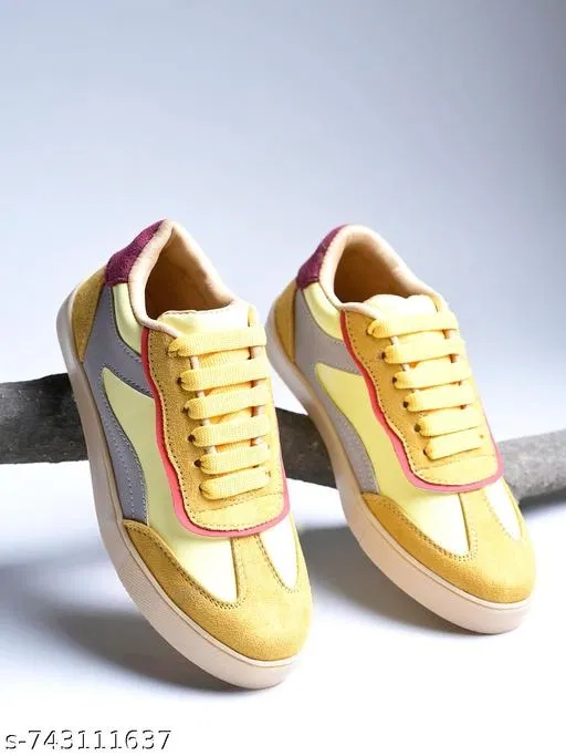 Shoetopia Girls Sneakers Yellow (10-11 Years)