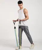 Rubber Double Toning Resistance Pull Rope, Multicolour