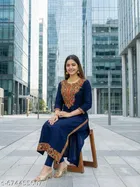 Floral Embroidered Acrylic Kurti for Women 