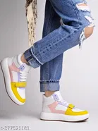 Colorblocked Synthetic Sneakers for Women 