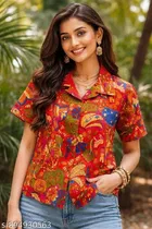 Floral Print Shirt Top for Women 