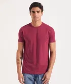 Round Neck Solid T-Shirt for Men 