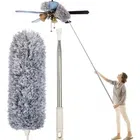 Duster with Extension Pole Cleaner for Home (Grey, Set of 1)