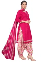 Cotton Blend Printed Kurti with Salwar for Women 