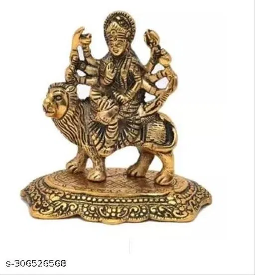 Brass Durga Maa Idol (Yellow)