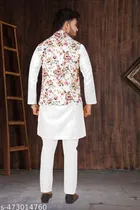 Cotton Button Kurta Set for Men 