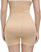 विमेंस कॉटन लाइक्रा टम्मी कण्ट्रोल 4-इन-1 ब्लेंडेड हाई वैस्ट टम्मी & थाई शेपवियर 