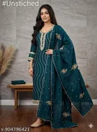 Vichitra Silk Punjabi/All Over Suits for Women 