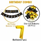 7th Happy Birthday Balloon Decoration Kit, Black, Set of 1
