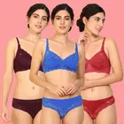 Pibu वीमेन कॉटन ब्रा पैंटी सेट 