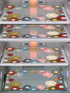 PVC Fridge Top Cover with 4 Pcs Shelf Mat 