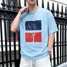 Cotton Round Neck-T-shirt for Men, Sku Blue 