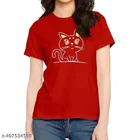 Cotton Round Neck Printed T-Shirt for Women 