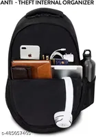Polyester Backpack for Men & Women, Black