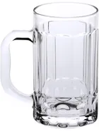 Afast Cool Glass Beer Mug set of 2, 400 ml Each, Transparent | Serve Whiskey | Wine |  Mocktail | Cocktail | Drinking Glass with Handle - Set of 2