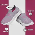 Casual Shoes for Women, Grey & Pink 