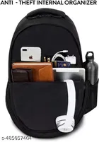 Polyester Backpack for Men & Women, Black