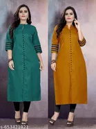 Cotton Blend Kurti for Women, Pack of 2 