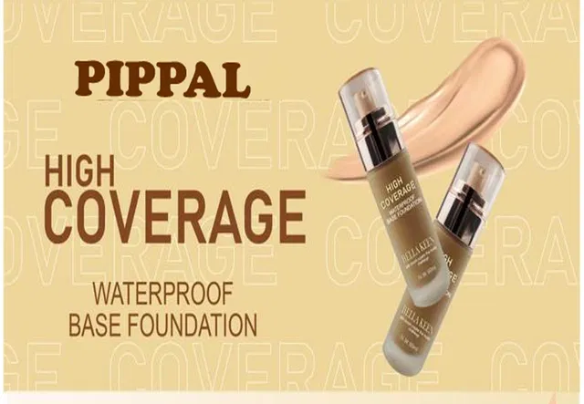 Pippal High Coverrage Waterproof Base Foundation (60 ml)