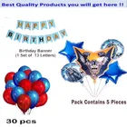 Bat Man Theme Birthday Decoration,Blue,Set Of 1