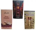Combo of Radhe M with Kesar Chandan & Fantasia Non Alcoholic Roll On Attars for Men & Women 