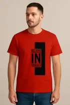 Round Neck Printed T-Shirt for Men, Set of 2 