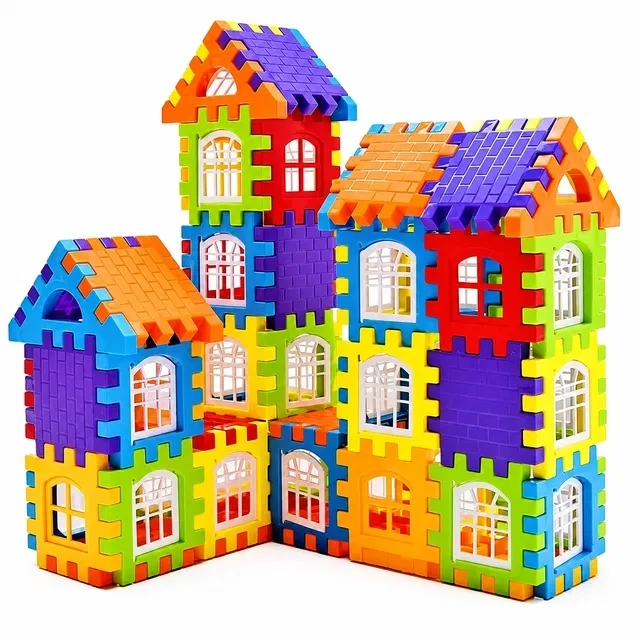 Building Blocks Set for Kids, 65 Pcs [Multicolor]