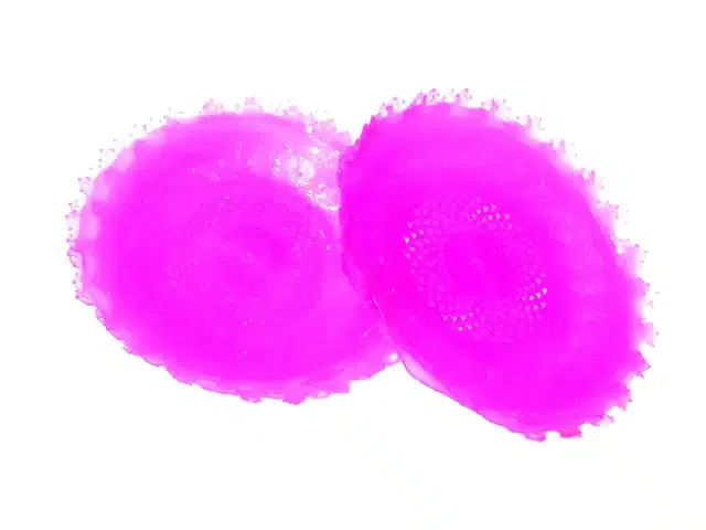 Wall Hanging Jhumar Craft Plastic Plate (Pack of 6) (Pink, 7.5 Inches)