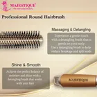 Majestique Ultra Soft Golden Round Hair Brush 