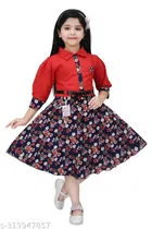 Cotton Blend Frock for Girls 