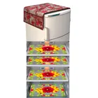 PVC Fridge Top Cover with 4 Pcs Shelf Mat 