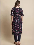 Crepe Floral Print Women's Kurta with Pant Set 