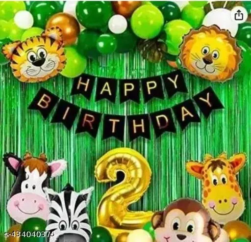 25 Pcs 2nd Birthday Decoration kit, Multicolour, Set of 1