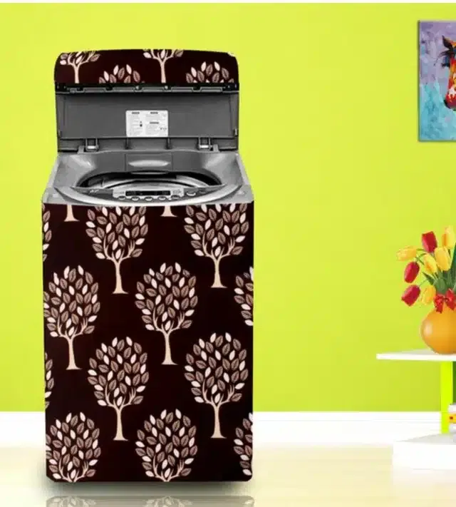 Knit Printed Top Load Washing Machine Cover (Multicolor)